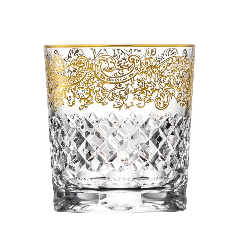 Arnstadt Kristall – Whisky Tumbler – 24 Carat Gold Rim – 320 ml - Mood4whisky