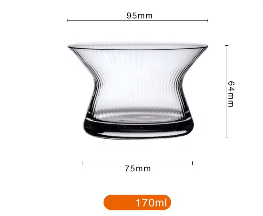Japanese Style – Rotate Whisky Glass – Slender Waist – Crystal – 170 ml – With Coaster - Mood4whisky