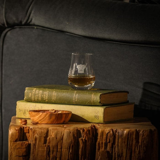 Just Slate Company – Whisky Tasting Glass – Engraved Highland Cow - Mood4whisky