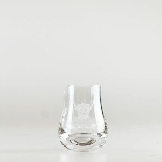 Just Slate Company – Whisky Tasting Glass – Engraved Highland Cow - Mood4whisky