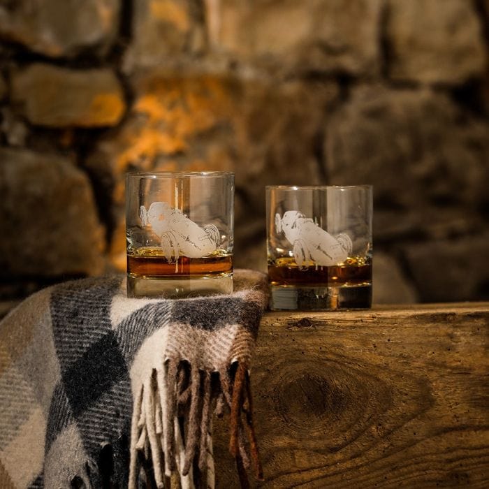 Just Slate Company – Whisky Tumbler Set – Engraved Vintage Car – 2 Pieces - Mood4whisky