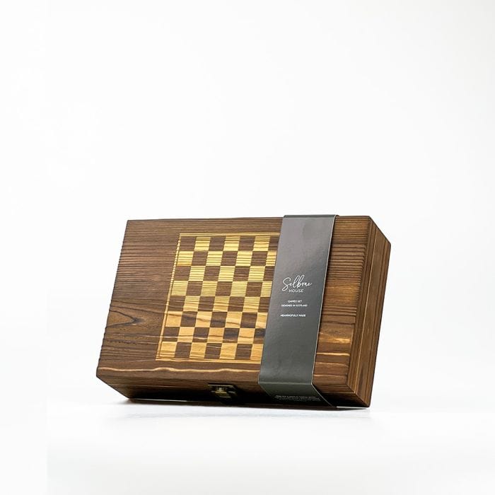 Stag – Hip Flask Game Set – Leather and Steel – Engraved Lid - Mood4whisky