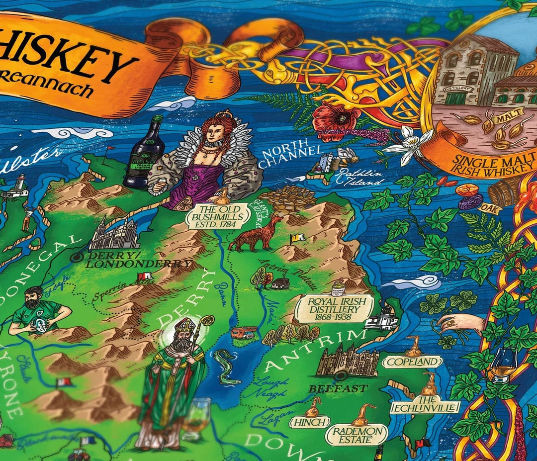 Water & Wines – Jigsaw Puzzle – Irish Whiskey – 1000 Pieces – Age 14+ - Mood4whisky